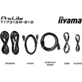 iiyama ProLite T1731SR-B1S Monitor PC 43,2 cm (17") 1280 x 1024 Pixel SXGA LCD Touch screen Nero, Monitor LED Nero (opaco), 43,2 cm (17"), 1280 x 1024 Pixel, SXGA, LCD, 5 ms, Nero