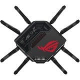 ASUS ROG Rapture GT-BE98 router wireless 10 Gigabit Ethernet Quad-band (2.4 GHz / 5 GHz-1 / 5 GHz-2 / 6 GHz) Nero Wi-Fi 7 (802.11be), Quad-band (2.4 GHz / 5 GHz-1 / 5 GHz-2 / 6 GHz), Collegamento ethernet LAN, Nero, Router da tavolo