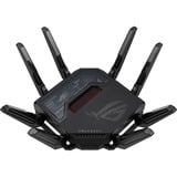 ASUS ROG Rapture GT-BE98 router wireless 10 Gigabit Ethernet Quad-band (2.4 GHz / 5 GHz-1 / 5 GHz-2 / 6 GHz) Nero Wi-Fi 7 (802.11be), Quad-band (2.4 GHz / 5 GHz-1 / 5 GHz-2 / 6 GHz), Collegamento ethernet LAN, Nero, Router da tavolo