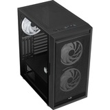 Aerocool Graphite V3 Midi Tower Nero Nero, Midi Tower, PC, Nero, ATX, micro ATX, Mini-ITX, ABS, SPCC, Acciaio, Blu, Verde, Rosso