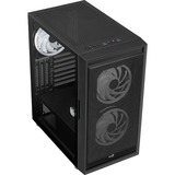 Aerocool Graphite V3 Midi Tower Nero, Chassis Tower Nero, Midi Tower, PC, Nero, ATX, micro ATX, Mini-ITX, ABS, SPCC, Acciaio, Blu, Verde, Rosso