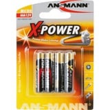 Ansmann Micro / AAA / LR03 Batteria monouso Mini Stilo AAA Alcalino Batteria monouso, Mini Stilo AAA, Alcalino, 1,5 V, 4 pz, Nero