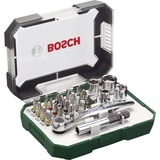 Bosch 2 607 017 322 punta per cacciavite 26 pz, Pistola verde, 26 pz, Esadecimale (metrico), Viti a croce, PZ 1, PZ 2, PZ 3, PH 1/2/2/3, PZ 1/2/3, S 4/5/6, T 10/15/20/25/30, HEX 3/4/5/6, 314 g, 125 mm