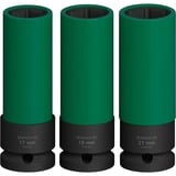 Bosch Set di bussole a impatto PRO 1/2", 3 pezzi, chiave combinata   Nero