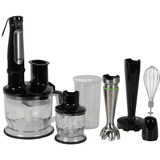 Braun MQ 7087X 1,2 L Frullatore ad immersione 1000 W Nero, Acciaio inossidabile, Frullatore a immersione Nero/in acciaio inox, Frullatore ad immersione, 1,2 L, Funzione pulsante, 1,2 m, 1000 W, Nero, Acciaio inossidabile