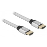 DeLOCK 85366 cavo HDMI 1 m HDMI tipo A (Standard) Argento argento, 1 m, HDMI tipo A (Standard), HDMI tipo A (Standard), Compatibilità 3D, 48 Gbit/s, Argento