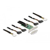 DeLOCK 90077 scheda di interfaccia e adattatore Interno, Controllore PCIe, 64 Gbit/s, 5 - 50 °C, -25 - 70 °C, 15 - 90%, Windows 10, Windows 7, Windows 8.1
