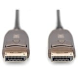 Digitus Cavo in fibra ottica ibrido DisplayPort AOC, UHD 8K Nero