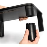 Digitus Ergonomic Monitor Riser, Base per monitor Nero, Supporto per computer portatile, Nero, 10 kg, 280 mm, 400 mm, 145 mm