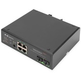 Digitus Switch Gigabit PoE+ industriale a 4 porte con 2 porte uplink SFP Non gestito, Gigabit Ethernet (10/100/1000), Supporto Power over Ethernet (PoE)
