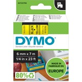Dymo D1 - Standard Etichette - Nero su giallo - 6mm x 7m, Nastro di scrittura Nero su giallo, Poliestere, Belgio, -18 - 90 °C, DYMO, LabelManager, LabelWriter 450 DUO