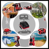 EINHELL Caricabatterie per auto Power X-Car 3A Nero/Rosso