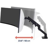 Ergotron HX Series 45-647-224 supporto da tavolo per Tv a schermo piatto 124,5 cm (49") Nero Scrivania Nero, Morsa, 19,1 kg, 124,5 cm (49"), 100 x 100 mm, Regolazione altezza, Nero