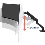 Ergotron HX Series 45-647-224 supporto da tavolo per Tv a schermo piatto 124,5 cm (49") Nero Scrivania Nero, Morsa, 19,1 kg, 124,5 cm (49"), 100 x 100 mm, Regolazione altezza, Nero
