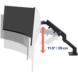 Ergotron HX Series 45-647-224 supporto da tavolo per Tv a schermo piatto 124,5 cm (49") Nero Scrivania, Base per monitor Nero, Morsa, 19,1 kg, 124,5 cm (49"), 100 x 100 mm, Regolazione altezza, Nero