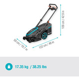 GARDENA Tosaerba a batteria PowerMax Duo 46/36V P4A, set pronto all'uso 2, 36 volt (2x18V), Rasaerba Nero/grigio