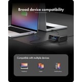 ICY BOX Diamond Charge 2401 caricatore GaN con display LCD-TFT, Caricabatterie Nero