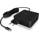 ICY BOX IB-PS101-PD Nero Interno, Caricabatterie Nero, Interno, AC, 20 V, 1,8 m, Nero