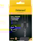 Intenso Cell Phone Charging Lanyard 7991000, Cavo Nero