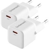 Intenso Power Adapter W30C 2-pack GaN, Caricabatterie bianco