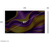 LG OLED97G57LW, TV OLED argento/Nero