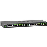 Netgear GS316 Non gestito L2 Gigabit Ethernet (10/100/1000) Nero, Interruttore Nero, Non gestito, L2, Gigabit Ethernet (10/100/1000), Montabile a parete