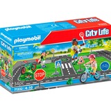 PLAYMOBIL City Life Percorso per biciclette, Giochi di costruzione 