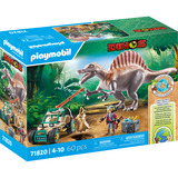PLAYMOBIL Dinos Attacco di Spinosaurus allo scavo di dinosauri, Giochi di costruzione 