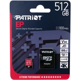 Patriot EP Series 512 GB microSDXC, Scheda di memoria rosso/Nero