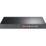 TP-Link TL-SL1218MP switch di rete Non gestito Fast Ethernet (10/100) Supporto Power over Ethernet (PoE) Nero, Interruttore Nero, Non gestito, Fast Ethernet (10/100), Supporto Power over Ethernet (PoE), Montaggio rack