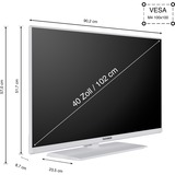 Telefunken TELE XF40TO750M-W 40" FHD TiVo weiss mid stand bianco