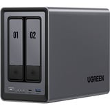 UGREEN DXP2800 Bundle con 2x Toshiba N300 4 TB (MN10ADA400ES), NAS grigio/Nero