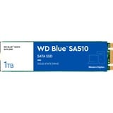WD Blue SA510 M.2 1000 GB Serial ATA III, Disco a stato solido blu/Bianco, 1000 GB, M.2, 560 MB/s, 6 Gbit/s