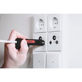 Wiha Strumento per spelare e montaggio, per cavi coassiali con connettore F, Attrezzo Sverniciatura /smontaggio Nero/Rosso