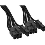 be quiet! CP-6620 0,6 m, Gestione dei cavi Nero, 0,6 m, 2 x PCI-E(6+2 pin), Maschio, Maschio, Dritto, Dritto