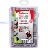 fischer Profi-Box DuoPower corto/lungo (150 pezzi), Tassello grigio chiaro/Rosso
