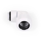 Alphacool Raccordo a vite Eiszapfen 13mm HardTube girevole 90° G1/4 - Bianco, Connessione bianco