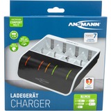 Ansmann 1001-0093 carica batterie Batteria per uso domestico dC bianco/Nero, Nichel-Metallo Idruro (NiMH), Stilo AA, Mini Stilo AAA, C, D
