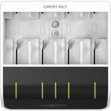 Ansmann 1001-0093 carica batterie Batteria per uso domestico dC, Caricabatterie bianco/Nero, Nichel-Metallo Idruro (NiMH), Stilo AA, Mini Stilo AAA, C, D