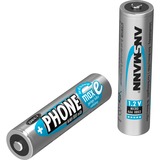 Ansmann 5035332 batteria per uso domestico Mini Stilo AAA Nichel-Metallo Idruro (NiMH) argento, Mini Stilo AAA, Mini Stilo AAA, Nichel-Metallo Idruro (NiMH), 1,2 V, 2 pz, 800 mAh