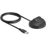 DeLOCK Supporto magnetico USB-A 5 Gbps cavo docking Nero
