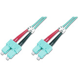 Digitus Cavo patch LWL, duplex, connettore SC > SC, multimodo OM3 turchese