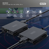 Digitus Set extender HDMI 4K, Estensione HDMI Nero