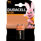 Duracell Plus 100 9V B1 x10, Batteria Batteria monouso, 9V, Alcalino, 9 V, 1 pz, Beige, Nero