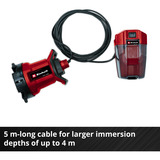 EINHELL GE-DP 18/25 LL Li-Solo, 4181590, Pompe immersione e pressione rosso/Nero
