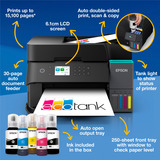 Epson EcoTank ET-3950 Ad inchiostro A4 4800 x 1200 DPI 35 ppm Wi-Fi, Stampante multifunzione Nero, Ad inchiostro, Stampa a colori, 4800 x 1200 DPI, A4, Stampa diretta, Nero