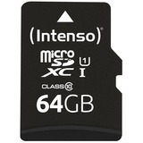 Intenso 3424490 memoria flash 64 GB MicroSD UHS-I Classe 10 Nero, 64 GB, MicroSD, Classe 10, UHS-I, Class 1 (U1), A prova di temperatura, Resistente agli urti, Impermeabile, A prova di raggi X