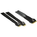 Inter-Tech Cavo SFF 8654-8i > 2x SFF 8654-4i Nero