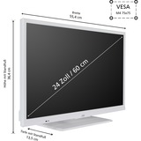JVC LT-24VH5455W, Televisore LED bianco