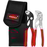 KNIPEX Set mini pinze, in cintura porta attrezzi, Set pinze rosso/Nero